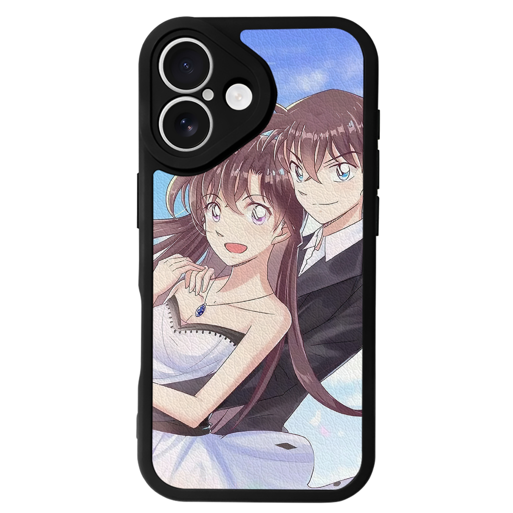 （画像用） 名探偵コナン Detective Conan 【iPhone 16シリーズ対応】シリコンスマホケース（レザー調） 材質：シリコン